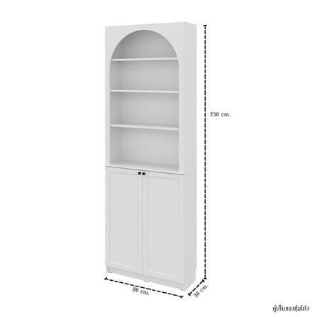 ตู้สูง บานผสม SB FURNITURE TRIXX 59064237 240 ซม. สีขาว_5