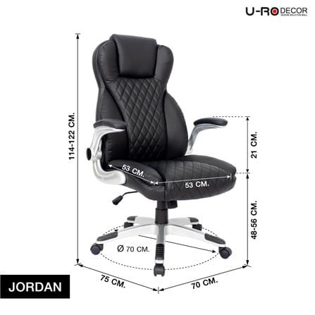 เก้าอี้สำนักงาน U-RODECOR JORDAN สีดำ_13