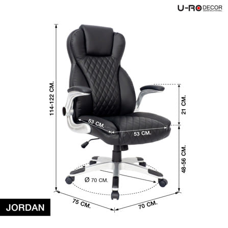 เก้าอี้สำนักงาน U-RO DECOR JORDAN สีดำ_13