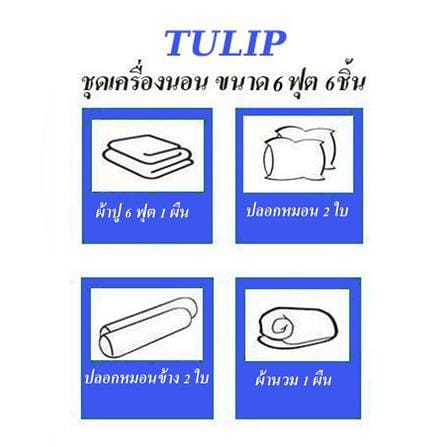 ชุดผ้าปูที่นอน 6 ฟุต (ชุด 6 ชิ้น) TULIP DELIGHT 60239-DL597_4