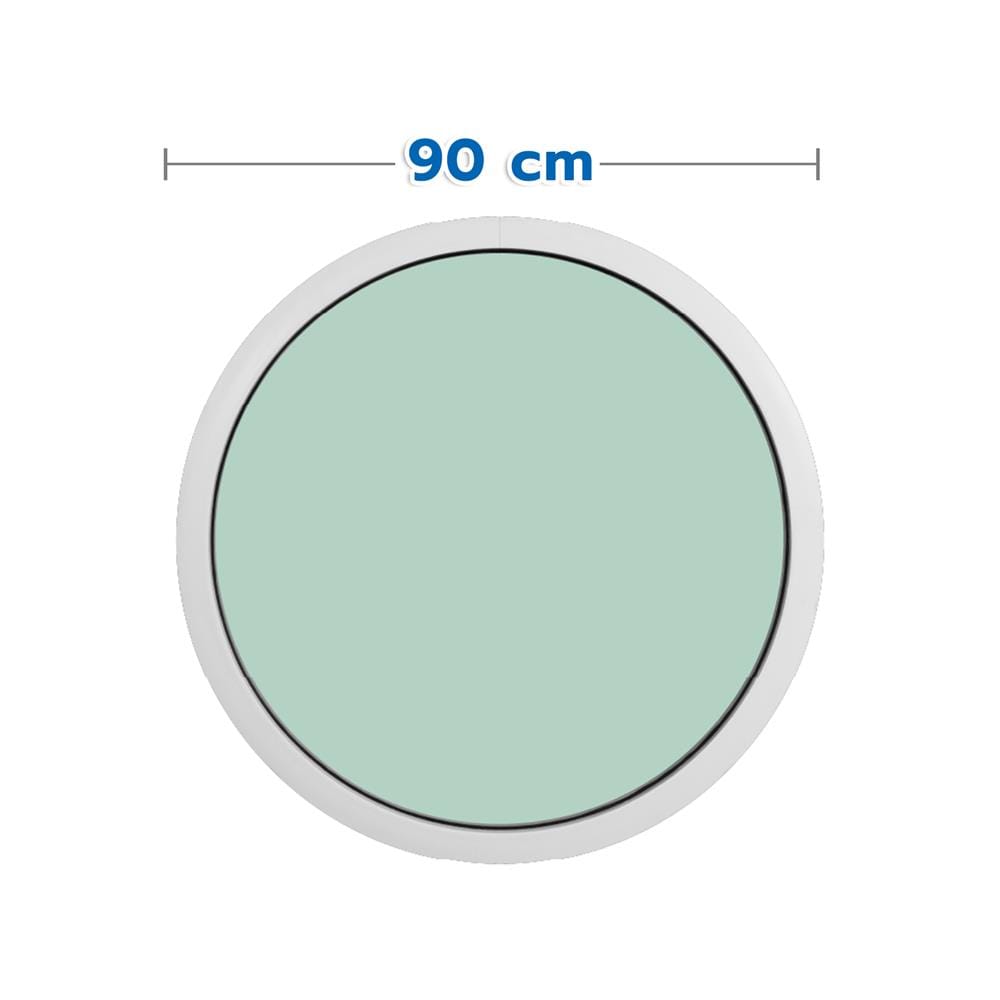 ช่องแสงหน้าต่างอะลูมิเนียม วงกลม KPA 90x90 ซม. สีขาว