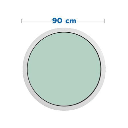 ช่องแสงหน้าต่างอะลูมิเนียม วงกลม KPA 90x90 ซม. สีขาว_0