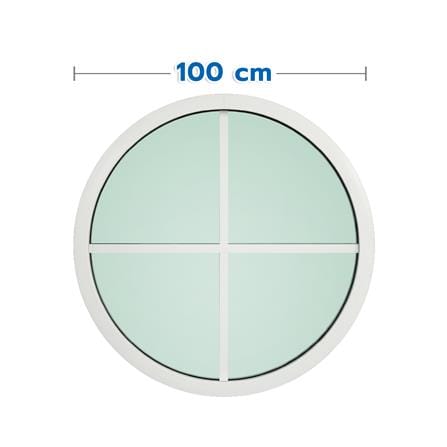 ช่องแสงหน้าต่างอะลูมิเนียม วงกลม KPA 4 ฟัก 100x100 ซม. สีขาว_0