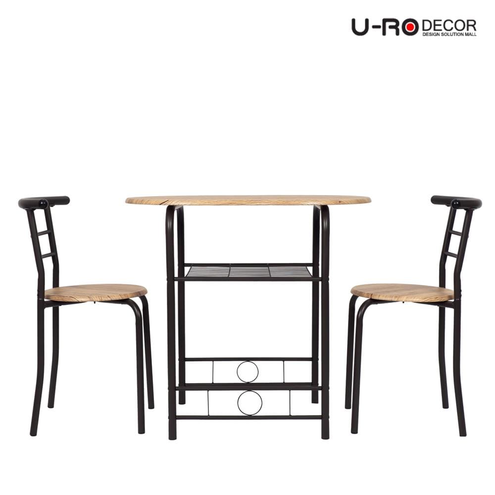 ชุดโต๊ะทานข้าว 2 ที่นั่ง U-RODECOR CHERRY 000002192  สีน้ำตาล/ดำ
