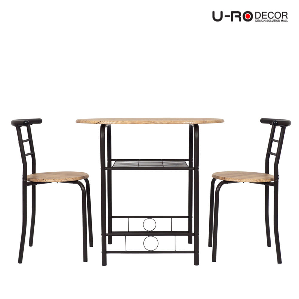 ชุดโต๊ะทานข้าว 2 ที่นั่ง U-RO DECOR CHERRY 000002192  สีน้ำตาล