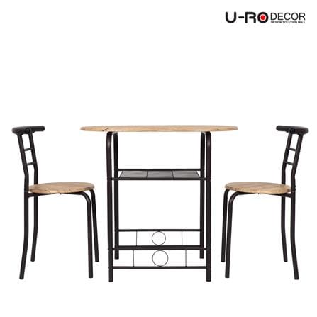 ชุดโต๊ะทานข้าว 2 ที่นั่ง U-RODECOR CHERRY 000002192  สีน้ำตาล/ดำ_1