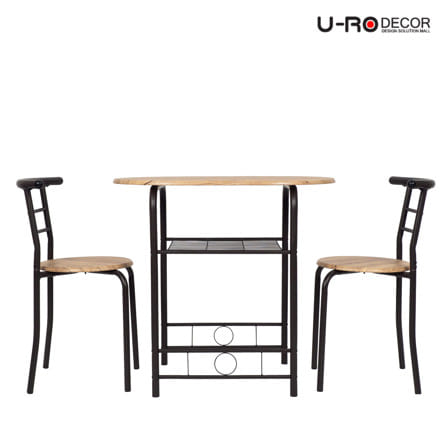 ชุดโต๊ะทานข้าว 2 ที่นั่ง U-RO DECOR CHERRY 000002192  สีน้ำตาล_1