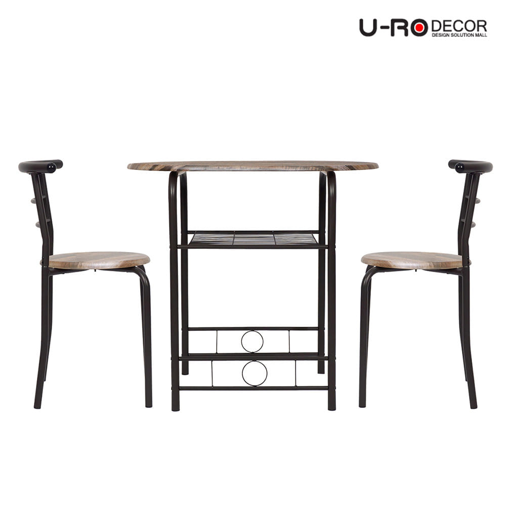 ชุดโต๊ะทานข้าว 2 ที่นั่ง U-RO DECOR CHERRY 000002194 สีน้ำตาล