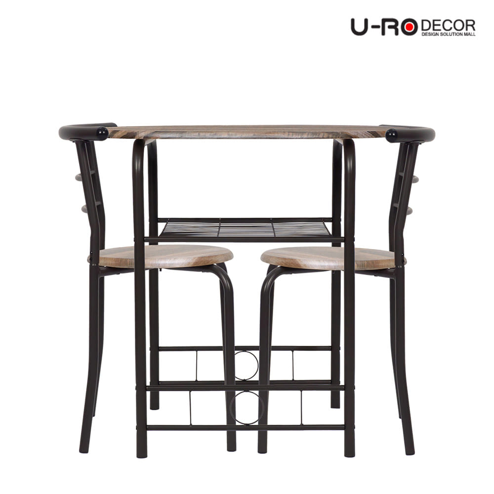 ชุดโต๊ะทานข้าว 2 ที่นั่ง U-RO DECOR CHERRY 000002194 สีน้ำตาล
