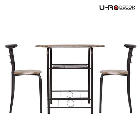 ชุดโต๊ะทานข้าว 2 ที่นั่ง U-RODECOR CHERRY 000002194 สีน้ำตาล_1