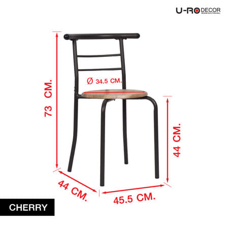 ชุดโต๊ะทานข้าว 2 ที่นั่ง U-RO DECOR CHERRY 000002194 สีน้ำตาล_18