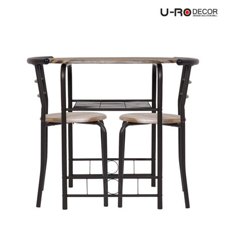 ชุดโต๊ะทานข้าว 2 ที่นั่ง U-RO DECOR CHERRY 000002194 สีน้ำตาล_2