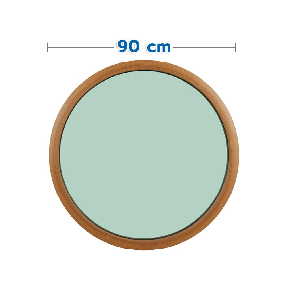 ช่องแสงหน้าต่างอะลูมิเนียม วงกลม KPA 90x90 ซม. สีลายไม้