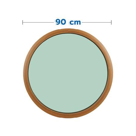 ช่องแสงหน้าต่างอะลูมิเนียม วงกลม KPA 90x90 ซม. สีลายไม้