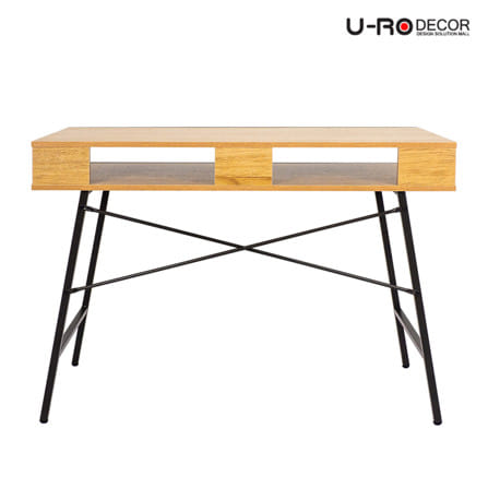 โต๊ะทำงานไม้ U-RO DECOR BRUNO 110 ซม. สีโอ๊ค_2