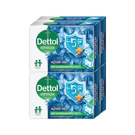 สบู่ก้อน DETTOL ไอซ์ซี่ ครัช 60 กรัม (แพ็ก 4 ชิ้น)_0