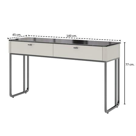 โต๊ะเครื่องแป้ง SB FURNITURE BLESS 19237454 140 ซม. สีเบจ_3