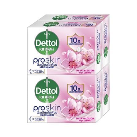 สบู่ก้อน DETTOL PROSKIN ซากุระ บลอสซั่ม 60 กรัม (แพ็ก 4 ชิ้น)_0