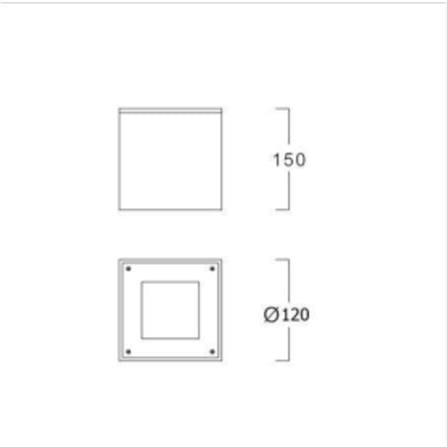 ดาวน์ไลท์ L&E 25-01952 4.7 นิ้ว สีขาว เหลี่ยม_5