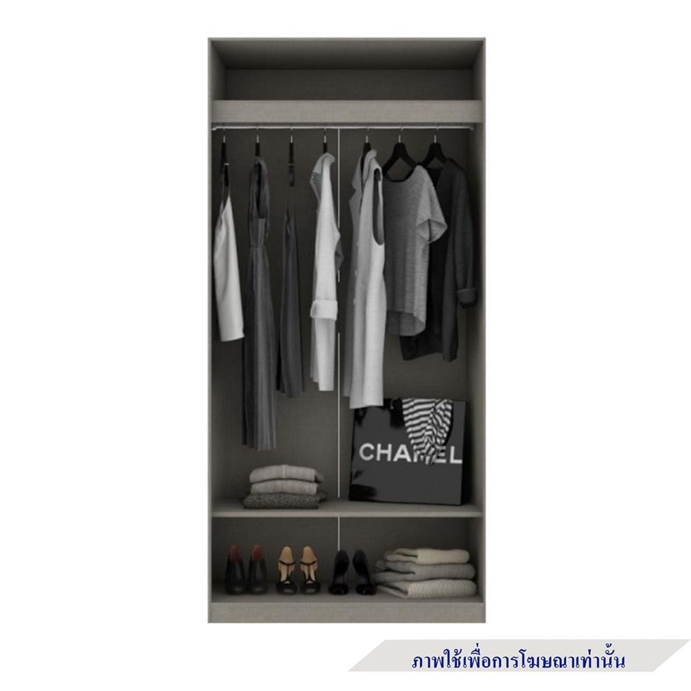 ตู้เสื้อผ้า 2 บานเปิด KONCEPT BLOX 19241690 100 ซม. สีแคชชูโอ๊ค