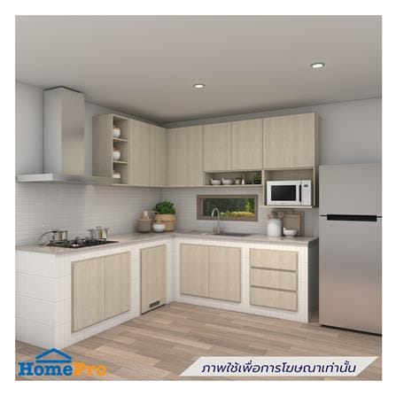 ตู้แขวนเดี่ยวเปิดขวา WPC PARAZZO ENZO บานเพ่ 40x80 ซม. สีไลท์โอ๊ค_2