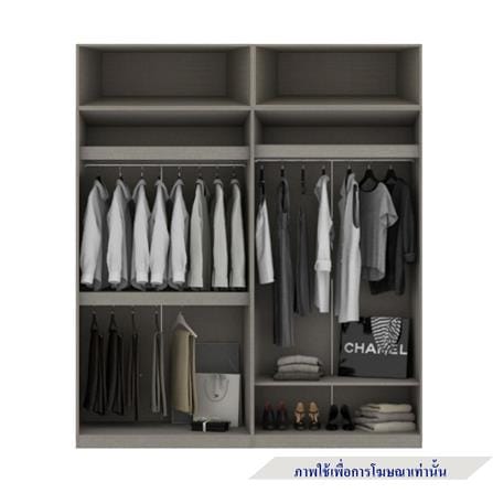 ตู้เสื้อผ้า 4 บานเปิด KONCEPT BLOX 59060176 200 ซม. สีลินเบิร์กโอ๊ค_1
