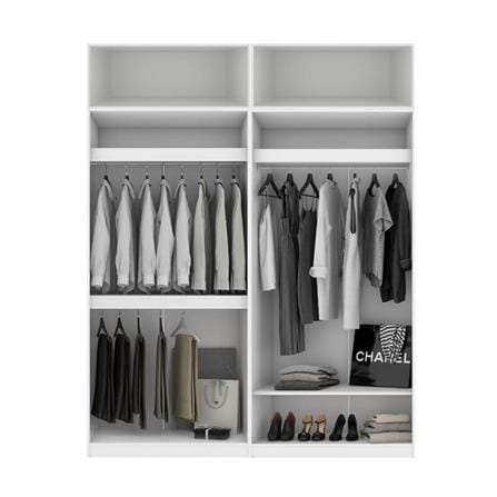 ตู้เสื้อผ้า 4 บานเปิด KONCEPT BLOX 59060177 200 ซม. สีขาว_3