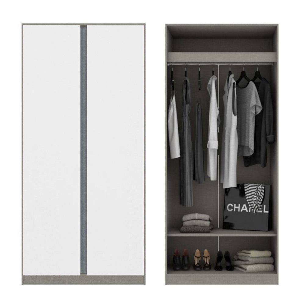 ตู้เสื้อผ้า 2 บานเปิด KONCEPT BLOX 59061615 100 ซม. สีขาว