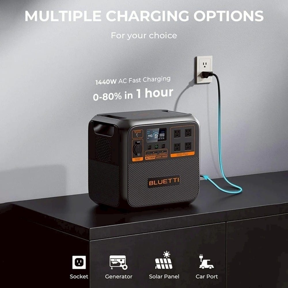 POWER BOX BLUETTI AC180P 1800 วัตต์ สีดำ