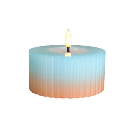 เทียนตกแต่ง LED CLAIRE WAVY 5 ซม. สีฟ้า/ส้ม_0