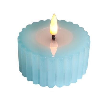 เทียนตกแต่ง LED CLAIRE WAVY 3.5 ซม. สีฟ้า