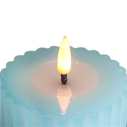 เทียนตกแต่ง LED CLAIRE WAVY 3.5 ซม. สีฟ้า_3