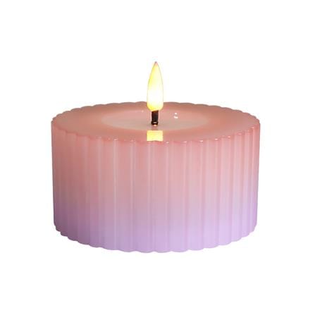 เทียนตกแต่ง LED CLAIRE WAVY 5 ซม. สีชมพู/ม่วง_1