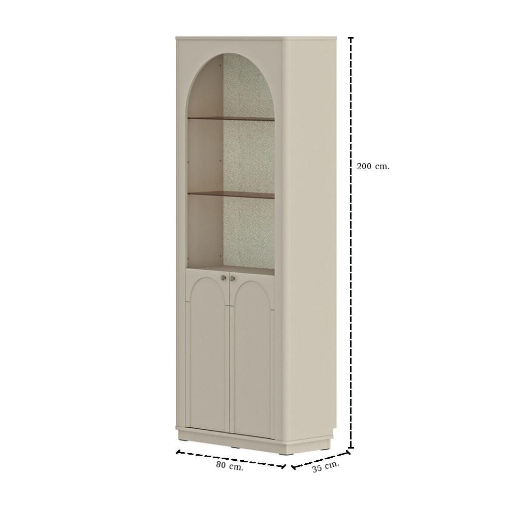 ตู้สูง SB FURNITURE SOLISTA 19243749 80 ซม. สีครีม