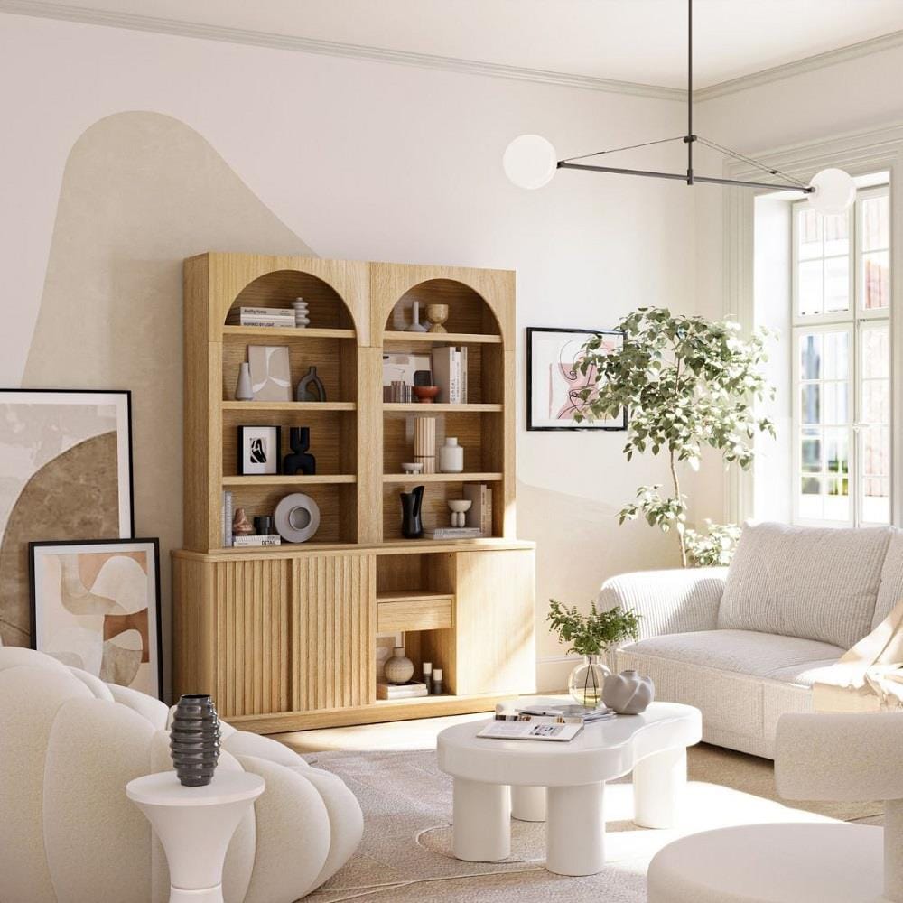 ตู้สูง บานผสม SB FURNITURE VALLEY 19242369 160 ซม. สีโอ๊ค