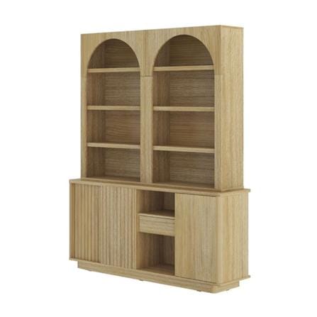 ตู้สูง บานผสม SB FURNITURE VALLEY 19242369 160 ซม. สีโอ๊ค_0