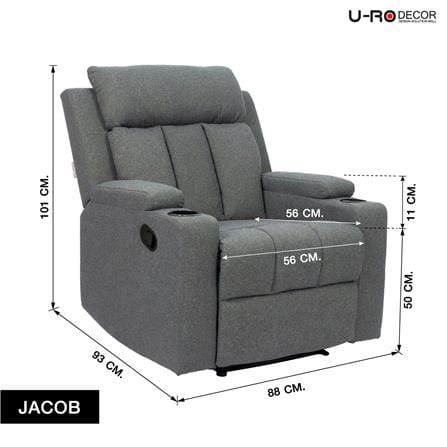 เก้าอี้ปรับนอน U-RODECOR JACOB สีเทาเข้ม_13