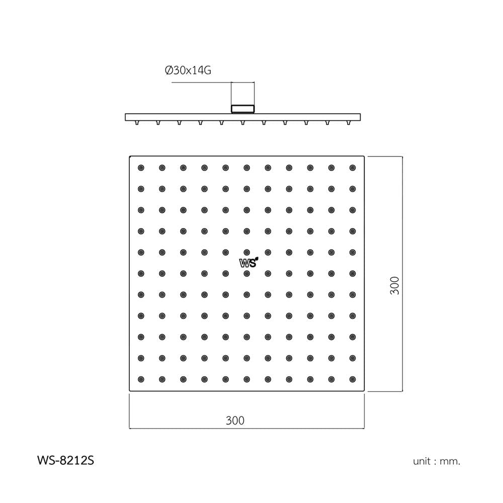 ฝักบัวก้านแข็ง WS-8212S