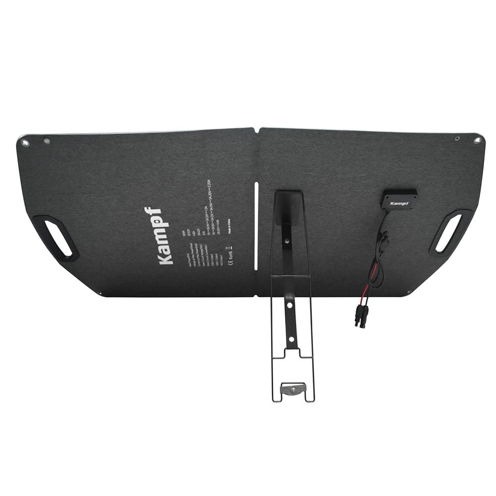 แผงโซลาร์เซลล์แบบพกพา KAMPF KP-100 100 วัตต์ สีดำ