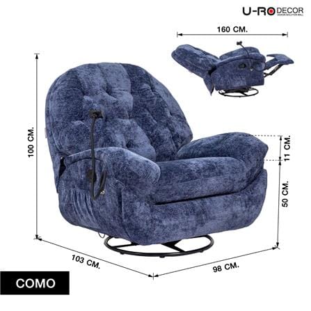 เก้าอี้ปรับนอน U-RODECOR COMO สีกรมท่า_16