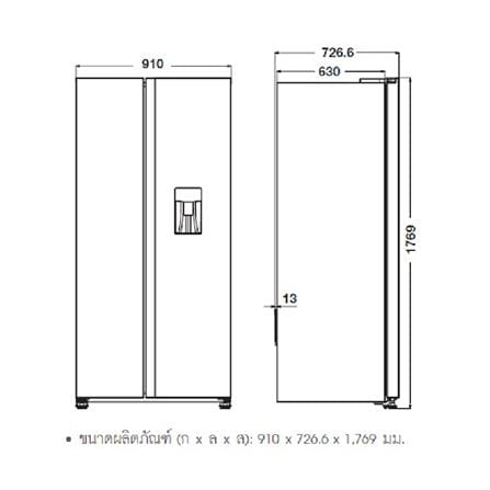 ตู้เย็น SIDE BY SIDE HAFELE 495.06.236 20.9 คิว สีดำ_5