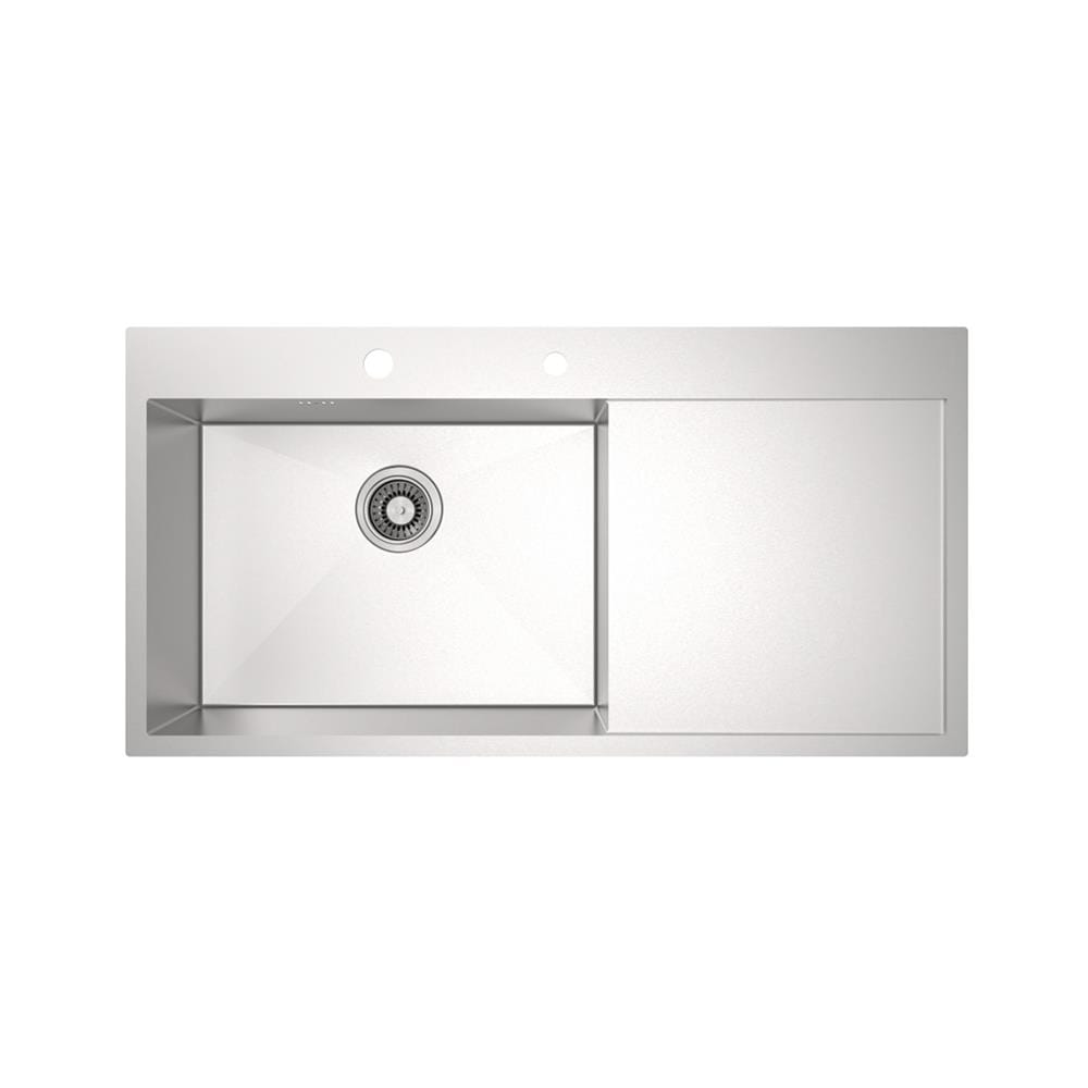 ซิงค์ฝัง 1 หลุม 1 ที่พัก MEX SQ1001L-MF สีเงิน