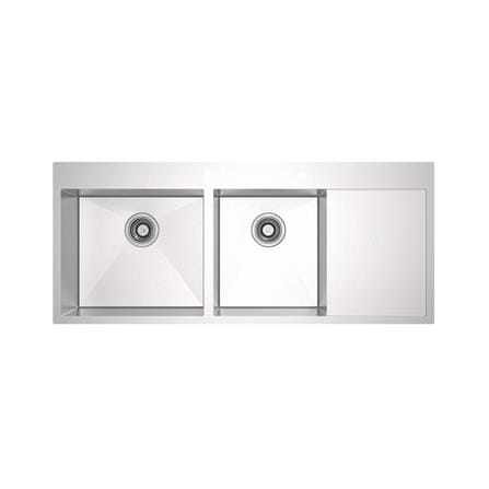 ซิงค์ฝัง 2 หลุม 1 ที่พัก MEX SQ1202L-MF สีเงิน_1