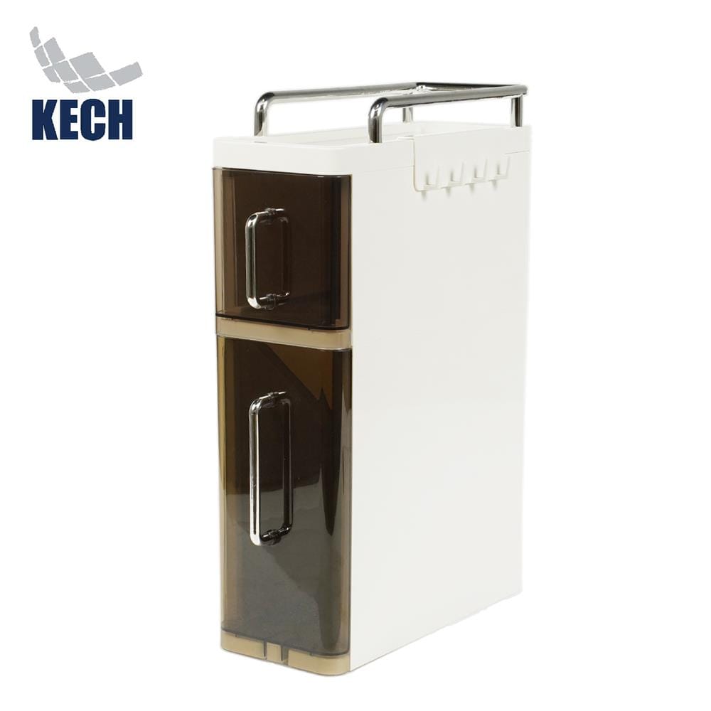 ชั้นลิ้นชักเก็บเครื่องปรุง 3 ชั้น KECH LULU สีขาว/ใส_0