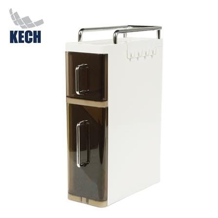 ชั้นลิ้นชักเก็บเครื่องปรุง 3 ชั้น KECH LULU สีขาว/ใส_1