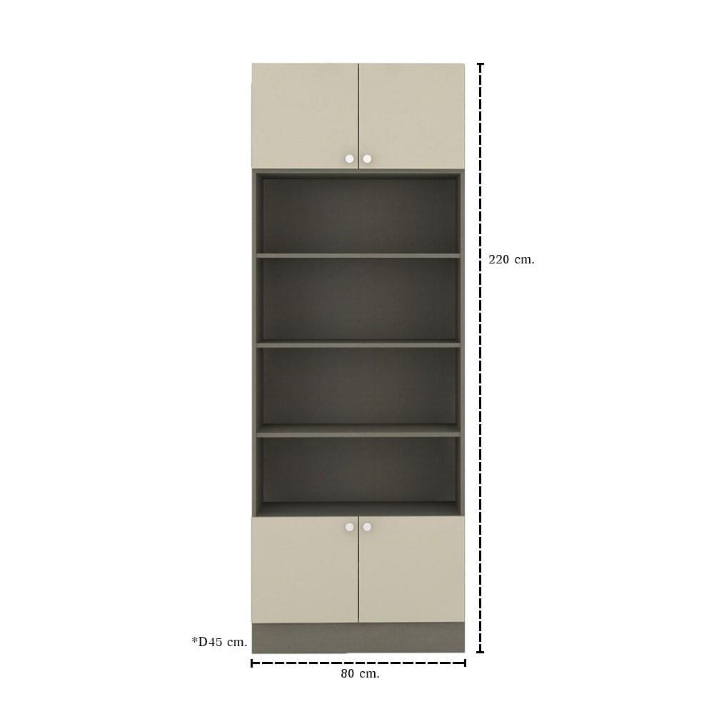 ตู้สูงบานผสม KONCEPT CONTINI PLUS 19232979 80 ซม. สีครีม