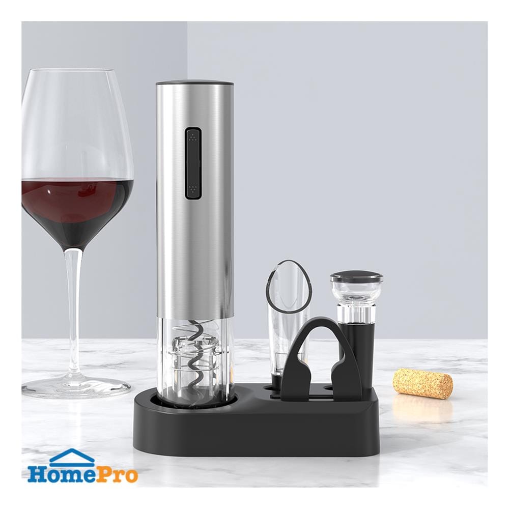 เครื่องเปิดไวน์ ELECTRIC WINE SET สีเงิน
