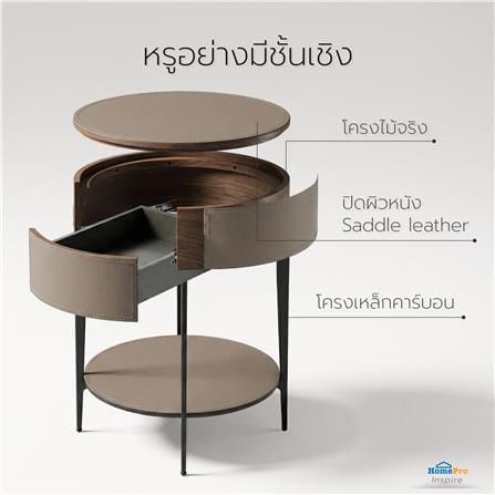 ตู้ข้างเตียง BENETTA CARINO 48 ซม. สีเทา_6