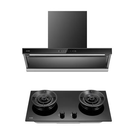 เตาฝัง+เครื่องดูดควัน KUCINE FURY-2G+CYCLONE90