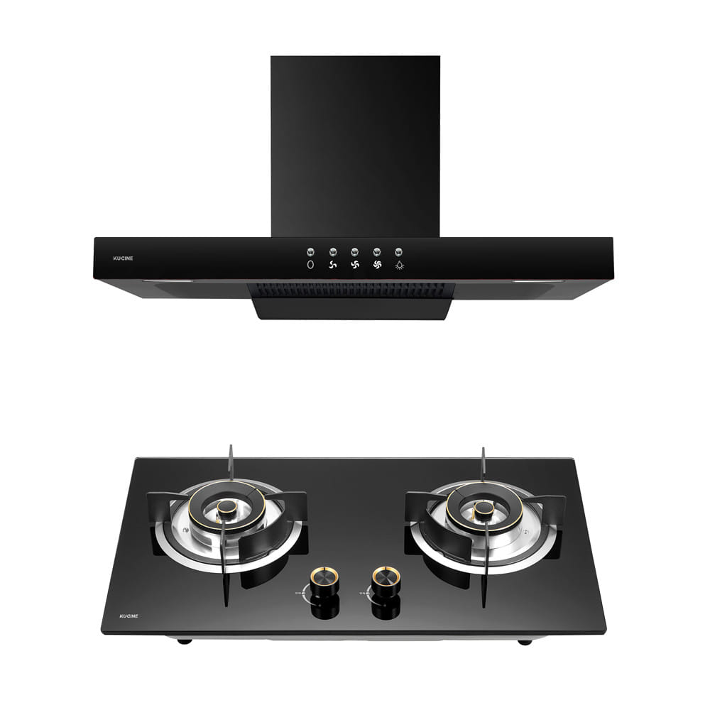เตาฝัง+เครื่องดูดควัน KUCINE BLAZE-2G+BREEZE90